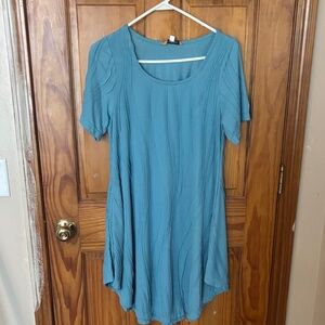 Chic Teal High Low Dress